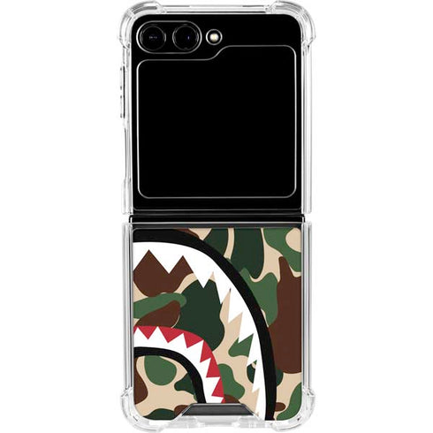 Shark Teeth Street Camo Galaxy Z Flip6 Clear Case